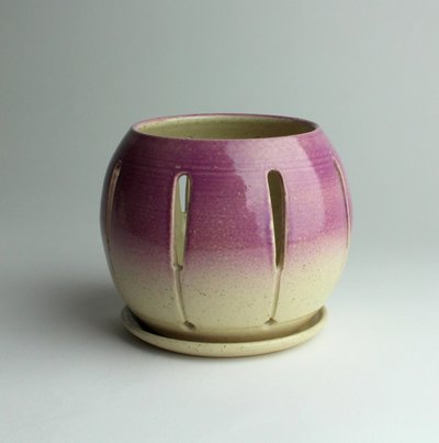 Orchid pot & saucer